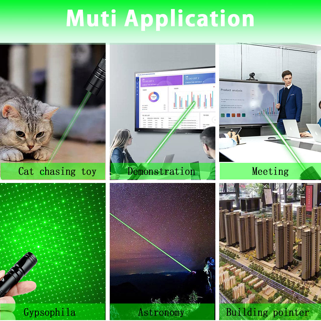 High Power Laser Pointer Green Laser & Red Laser & Purple Laser -303