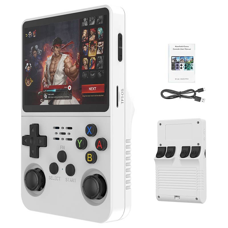 Handheld Game Console RG 406V 4-inch IPS Multi-touch Screen Retro Game Console 128G UFS2.2 Android 13 Retro Emulator RG406V 5500mAh Battery Support 1080p DP Output WIFI Bluetooth
