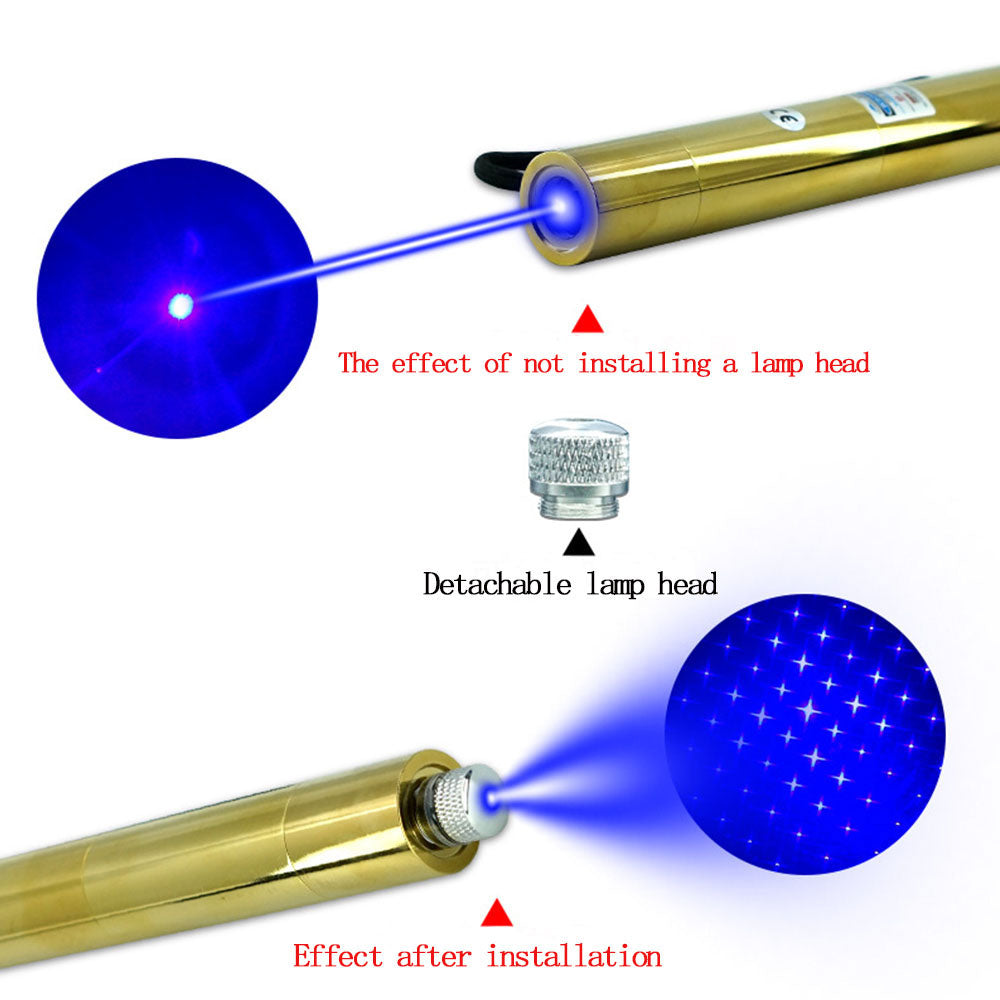 Strong Laser Pointer Lazer Light Pen Laser Pointer Powerful Blue-B008 All copper