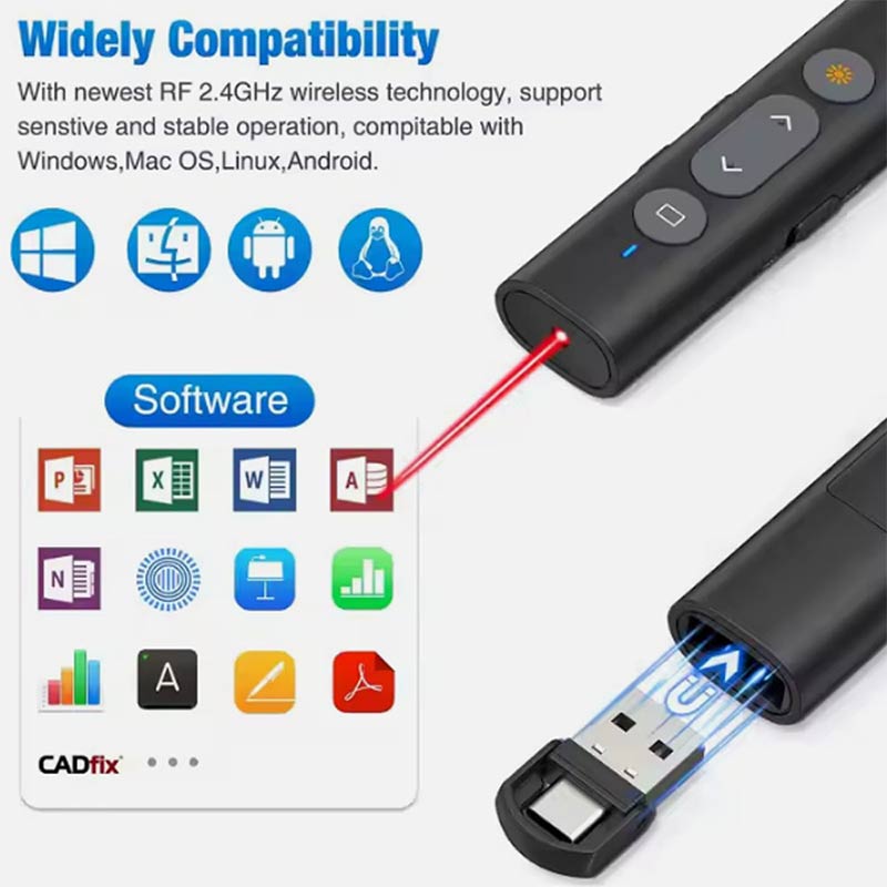 Usb Pointer Presentation Wireless Cue Presenter Remote Ppt Pointer Presenter-FY2
