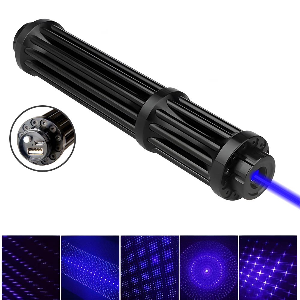 Pointer Laser Blue Laser Pointer 450nm High power laser pointer-B017 USB Long Black