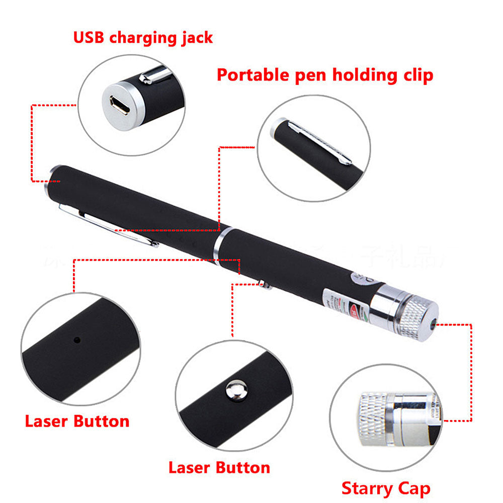 Laser Pointer Black Laser Pointer Small High Power Green Laser Beam Star Pointer Pen-203