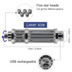high power blue laser flashlight 5km long distance laser beam laser pen battery